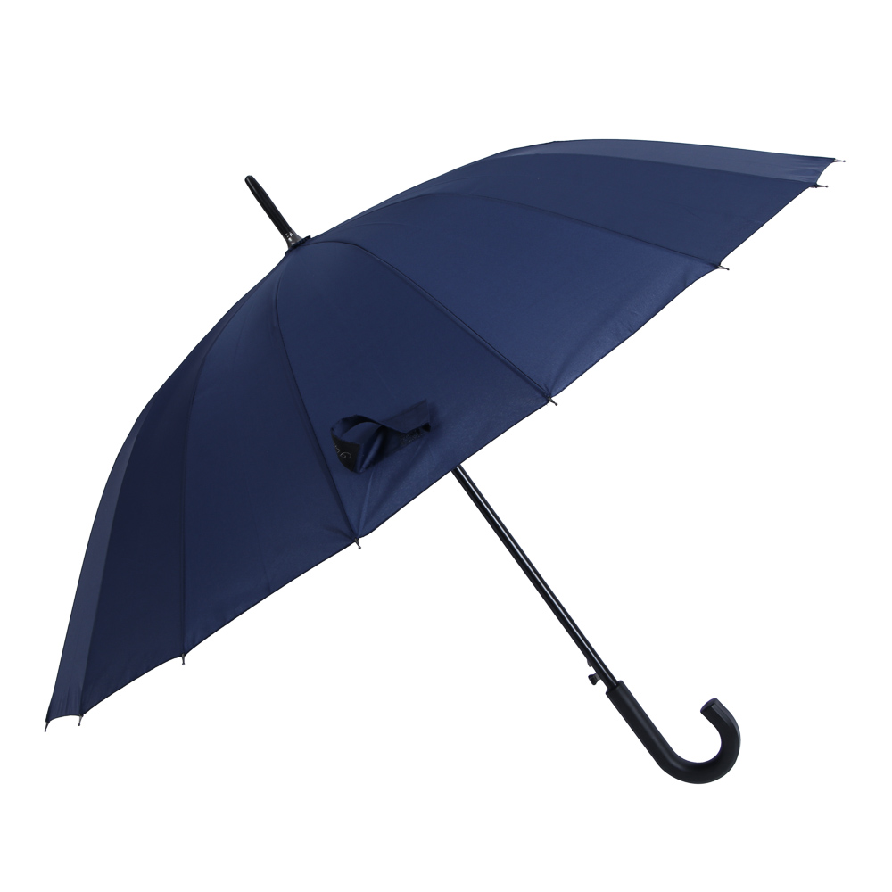 Universal cane umbrella, metal, plastic, polyester, 60 cm, 16 spokes, 1 color, 2610S-1