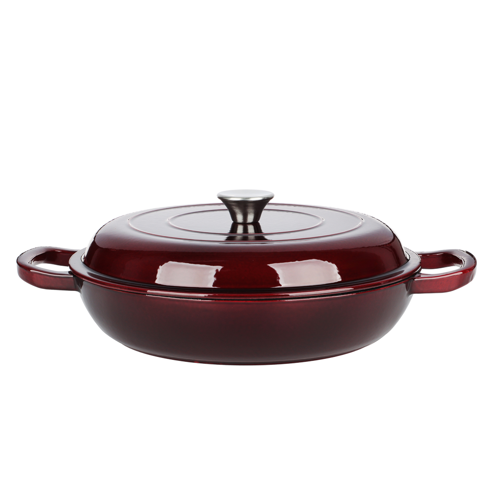 BY COLLECTION Saucepan with lid, cast iron with enamel coating, 30.5x6cm, 3.5l