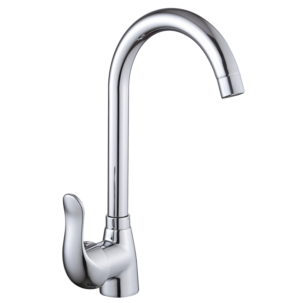 SoyuzKran Kitchen faucet, swivel spout 25cm, ceramic. cartridge 35mm, chrome, zinc, SK01-R136