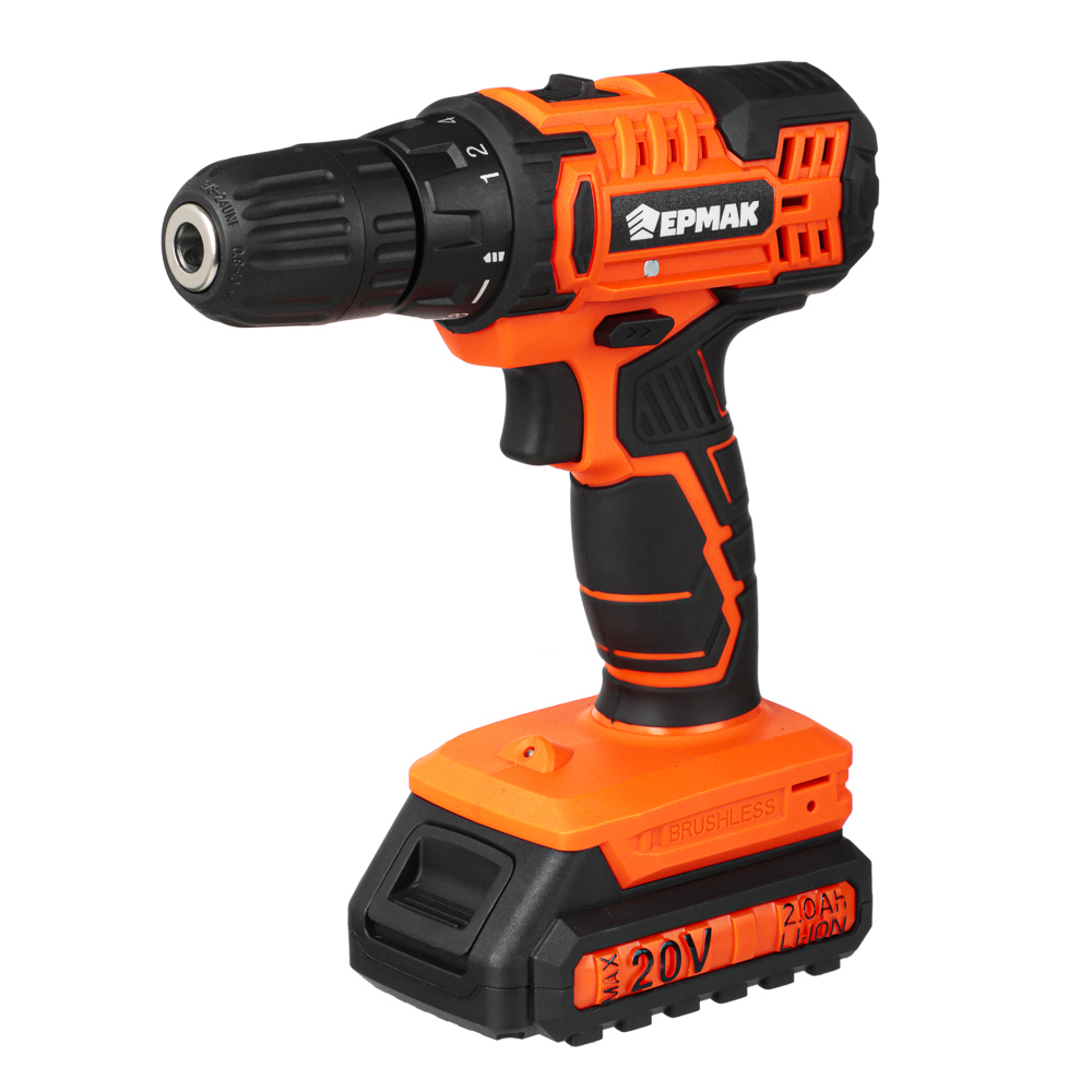 ERMAK X-PRO Drill-driver battery series, single battery Li-ON 20V, powerless, 2.0A*h, 40N*m, LED