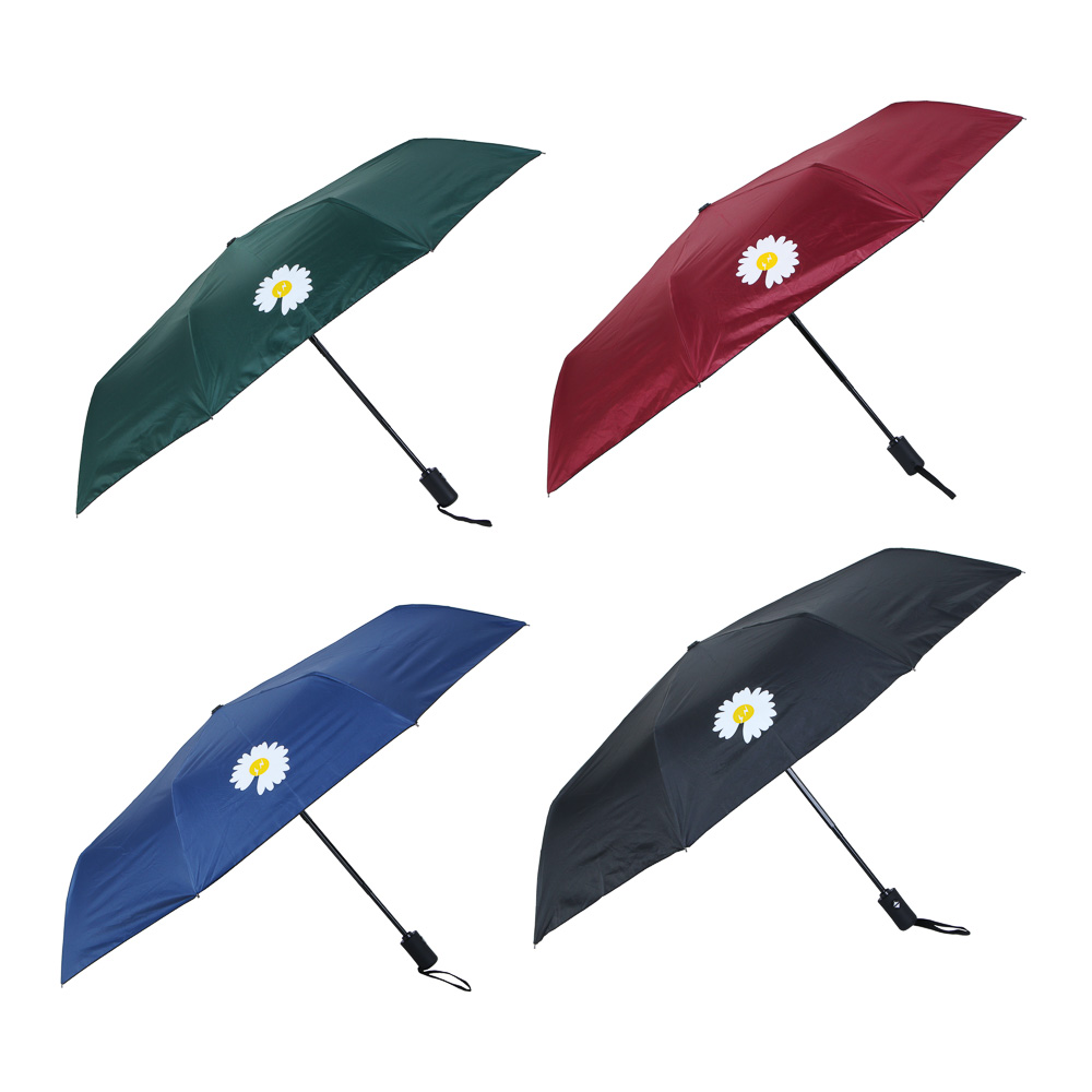 Women's umbrella, automatic, alloy, plastic, polyester, 55cm, 8 knitting needles, 4 colors, art.1