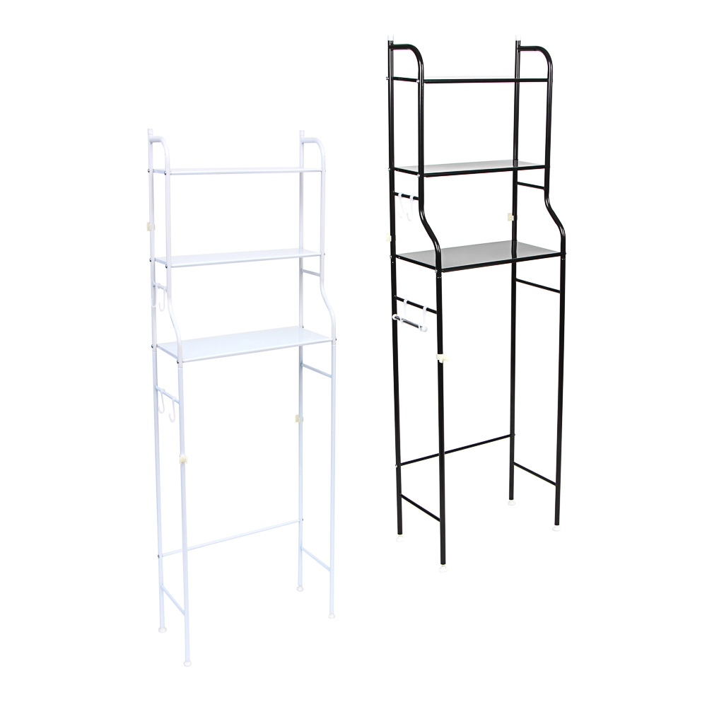 VETTA Rack with shelves above the toilet, metal, 47x26x152cm, 2 colors (black, white)