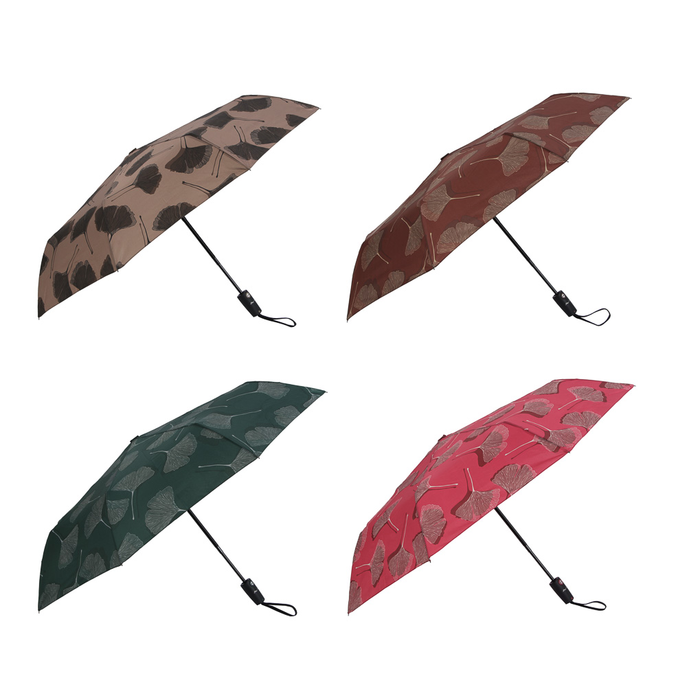 Women's umbrella, automatic, metal, plastic, polyester, 55 cm, 8 spokes, 4 designs, HS3217