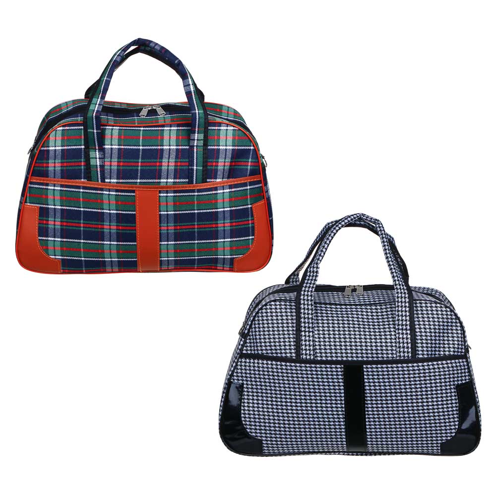 YL Travel bag, polyester, artificial leather, 44x28x17cm, 1-2 colors