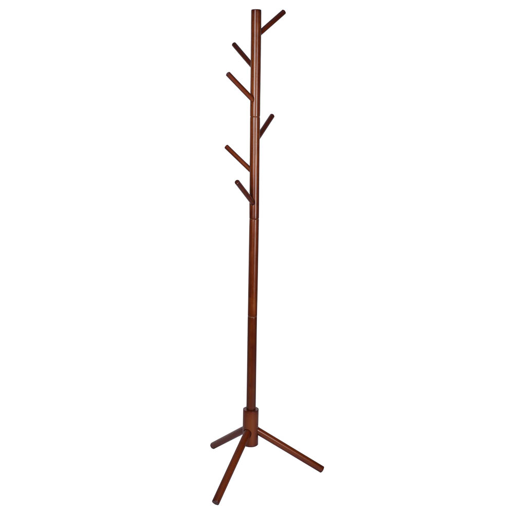 VETTA Floor-standing clothes hanger, wood, 46.5x40.5x169cm, dark wood