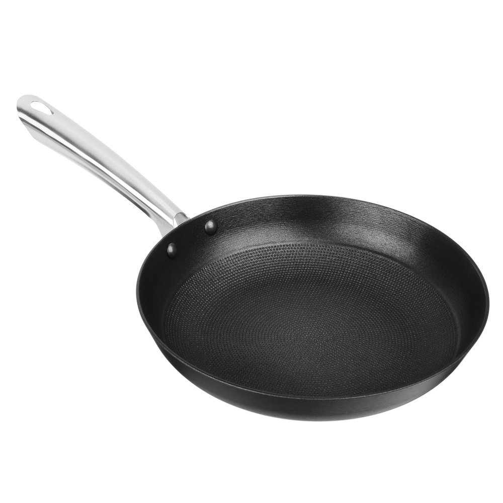 SATOSHI Cast iron frying pan, 28cm, non-stick coating, textured bottom