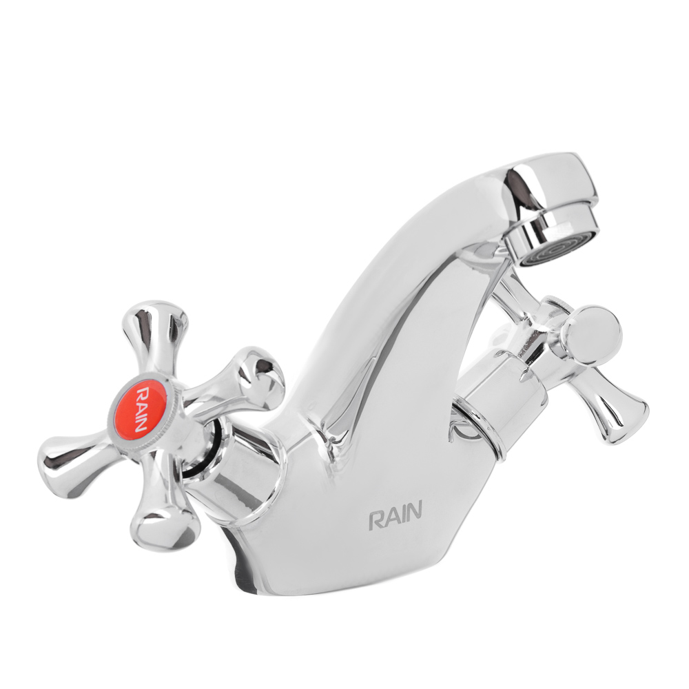 RAIN Basin mixer Jade, ceramic. crane axleboxes 1/2, stud, brass, chrome