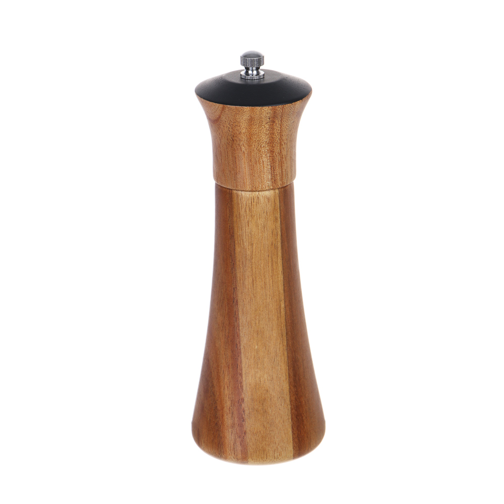 BY COLLECTION Spice mill, 6.5x6.5x18.9cm, acacia