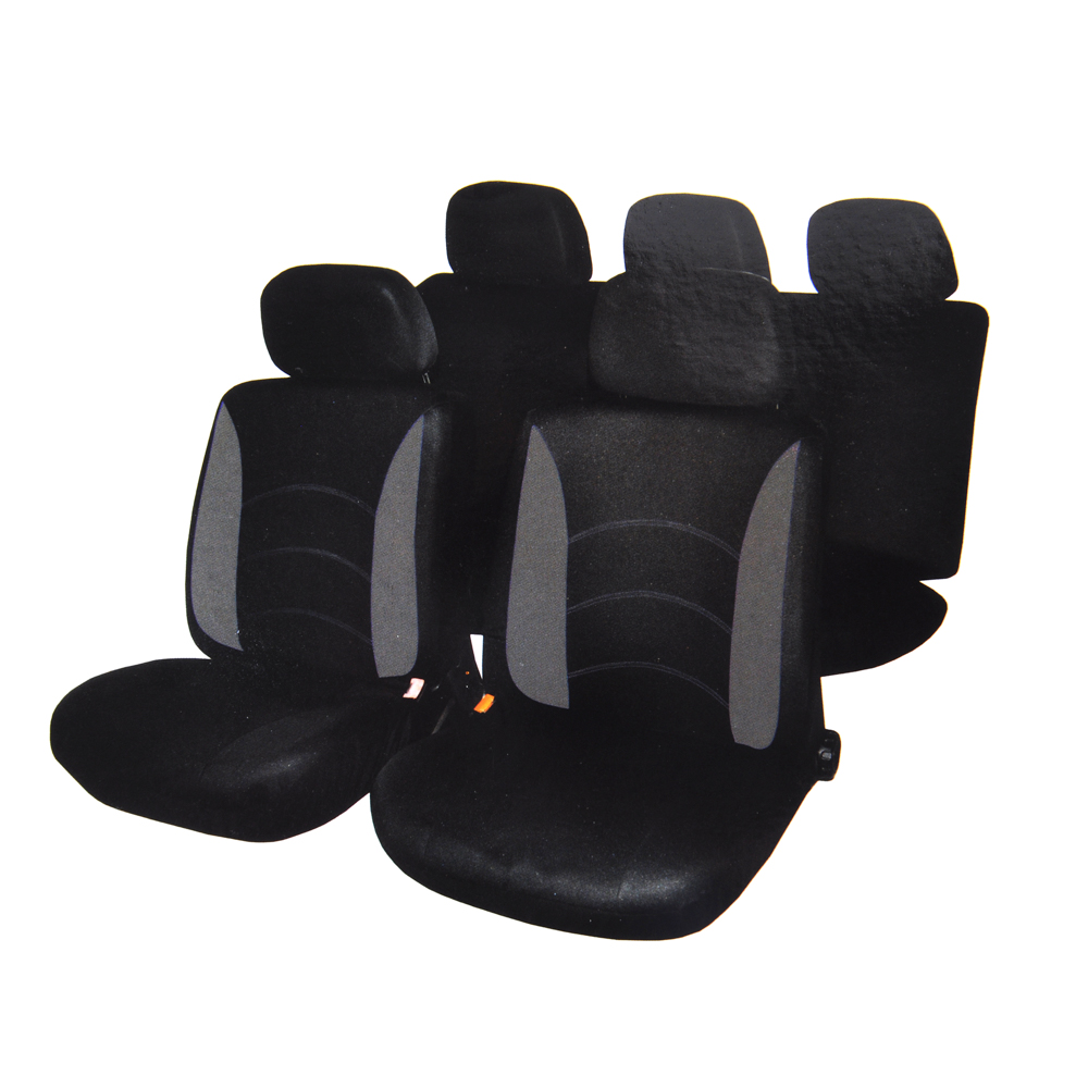 NG Car covers 9 ave., polyester, Gamma, 3 zippers. in the back, 3 zippers. in seat, black/gray