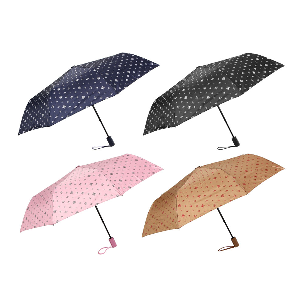 Universal umbrella, semi-automatic, metal, plastic, polyester, 55cm, 8 spokes, 4 colors, 3215A