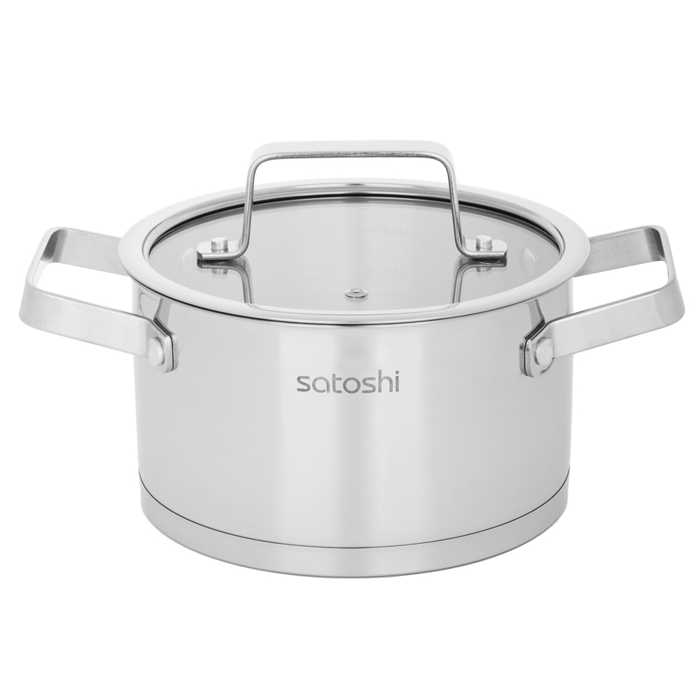 SATOSHI Chateau Pan 18x10.5cm. 2.5l. from glass lid, induction