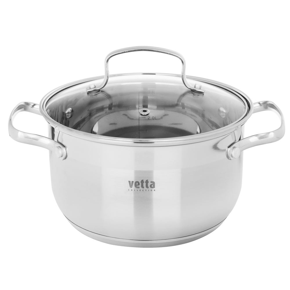 VETTA Bern Pan 20x12cm. 3.5l. from glass lid, induction