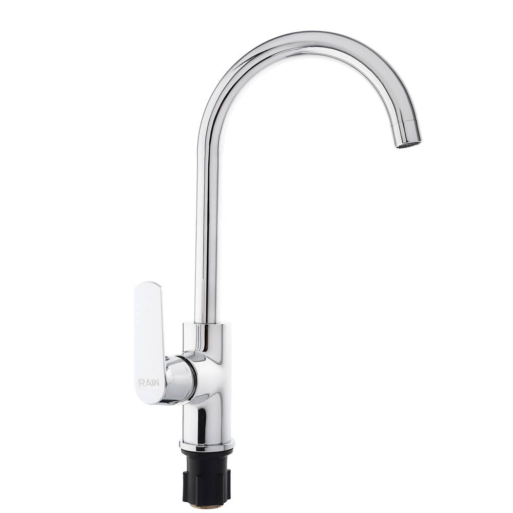 RAIN Kitchen faucet Lapis lazuli, high spout, 35mm cartridge, nut, brass, chrome