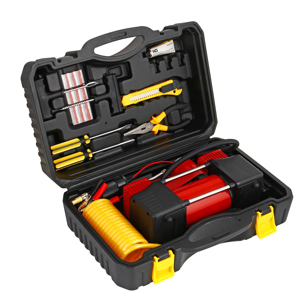 NG Set of 12 items with 2-piston compressor 12V, 60l/min, 180W