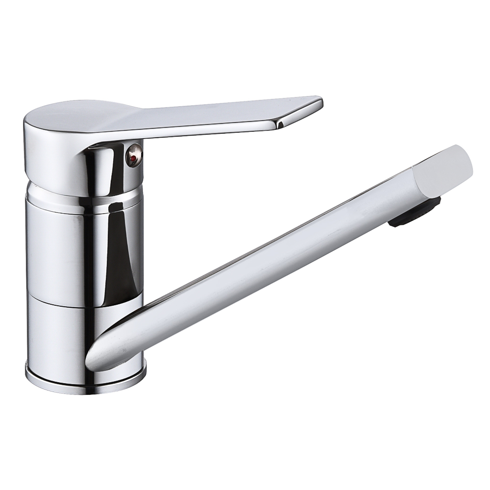 RAIN Basin mixer Citrine, low spout 13cm, ceramic. cartridge 35mm, brass, chrome