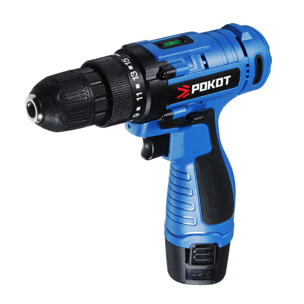 ROKOT Drill-screwdriver battery. DSHA-12v, 0-550 rpm, 1.3 Li-on (1), 18 n*m, backlight