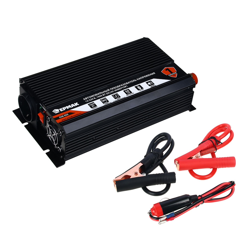 ERMAK Automotive voltage converter 12-220 V, 1000 W (DC/AC Inverter)