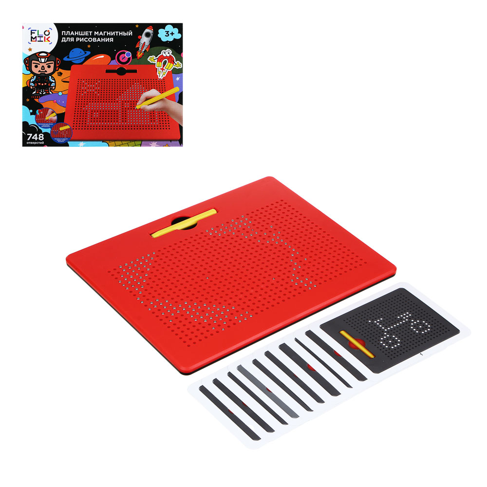 FLOMIK Mosaic tablet, drawing with magnets, 25.8x31.5 cm, magnetic holder included