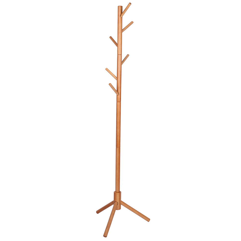VETTA Floor-standing clothes hanger, wood, 46.5x40.5x169cm, light wood