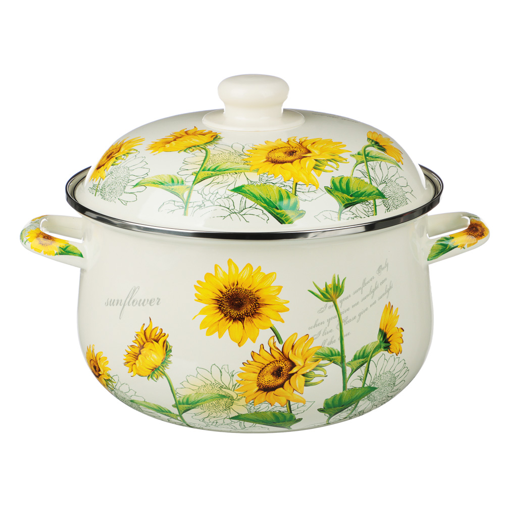 VETTA Sunflowers Enameled pan, 24cm, 5.0l, induction