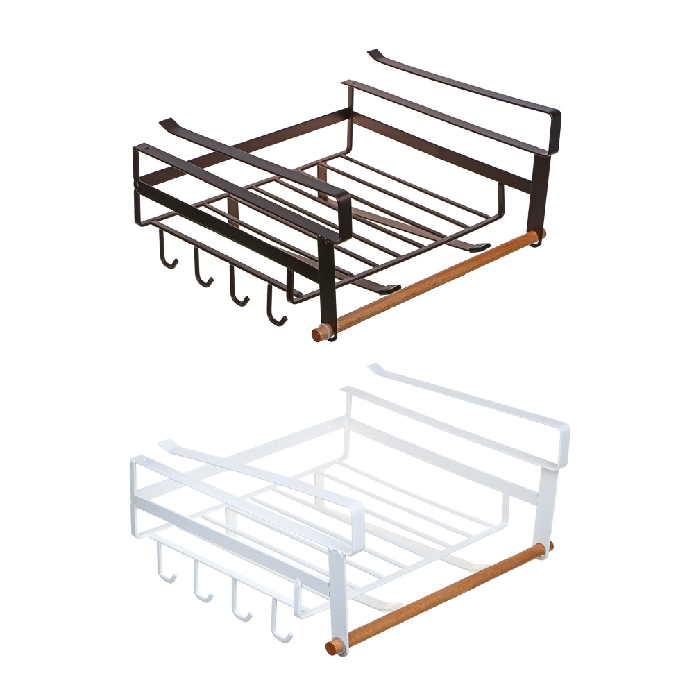 VETTA Hanging basket, 30x29x17cm, metal, beech, 2 colors