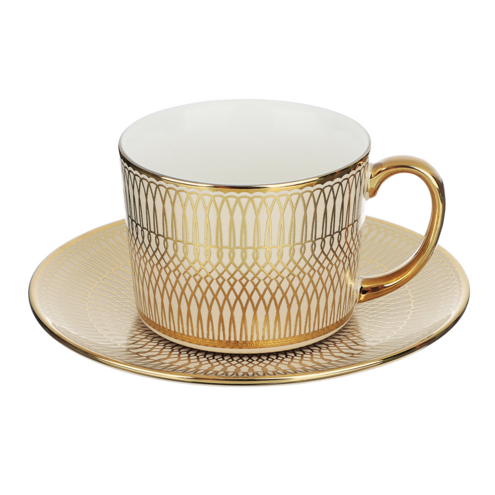 MILLIMI Byzantium gold Tea set 4 ave., 230ml, 15cm, porcelain