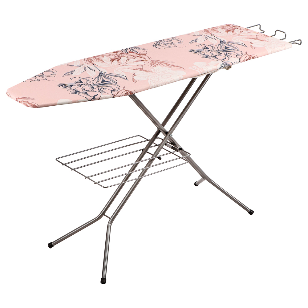 Ironing board NEVA 6, 124x35.5cm, with shelf for iron and linen with extension
