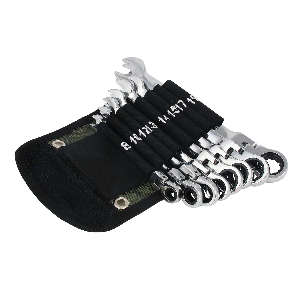 ROKOT Set of articulated ratchet combination wrenches, 8 ave.