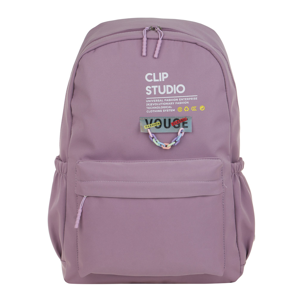 Teenage backpack 44x30x13cm, 1 compartment, 4 pockets. (1 on the back), smooth PE, sirens.