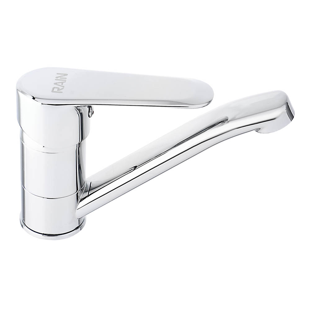 RAIN Basin mixer Garnet, low spout 13cm, ceramic. cartridge 35mm, brass, chrome
