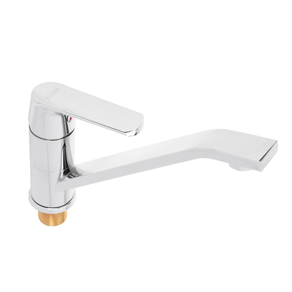 RAIN Kitchen faucet Garnet, long flat spout, 40mm cartridge, nut, brass, chrome