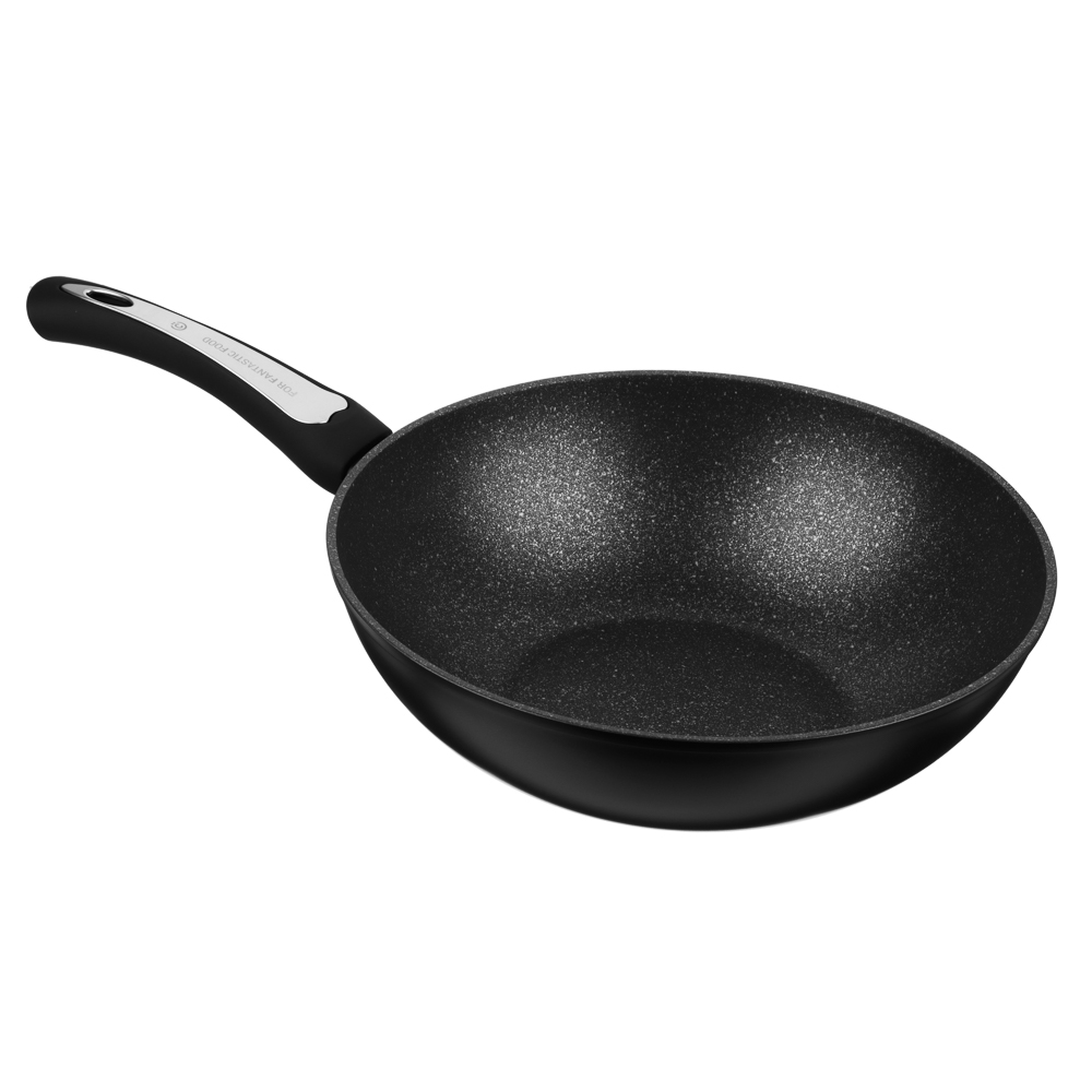 VSEGAZIN Messina Cast wok saucepan d28cm, non-stick marble coating, induction