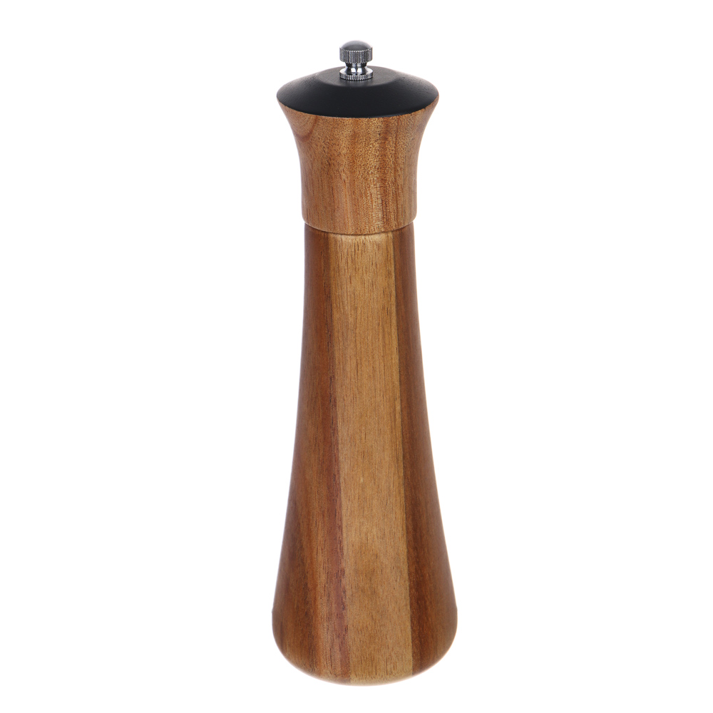 BY COLLECTION Spice mill, 6.5x6.5x24cm, acacia