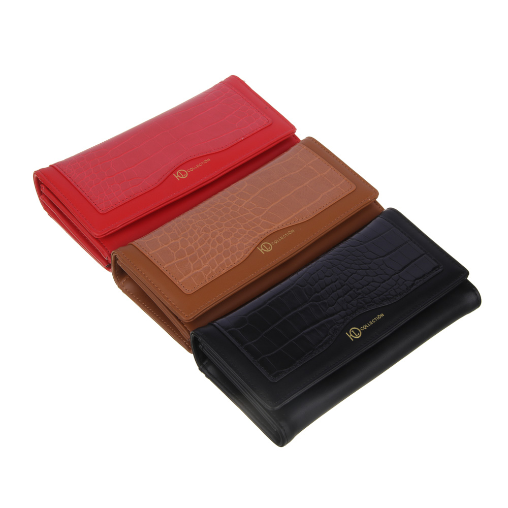 YL Wallet with compartment for cards, bills, coins, PU, ​​19x9.5cm, 3 colors KZh23-12