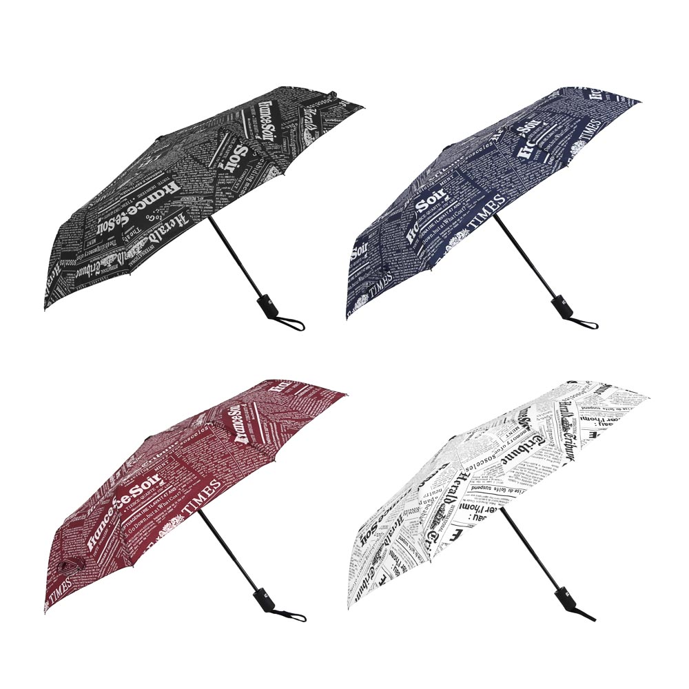 Universal umbrella, automatic, metal, plastic, polyester, 55 cm, 8 spokes, 4 colors, A2024-2