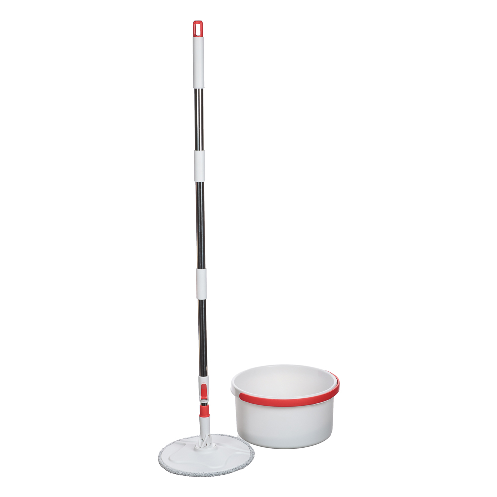 VETTA Mop set with round bucket, 2 attachments, ABS plastic, polypropylene, stainless steel
