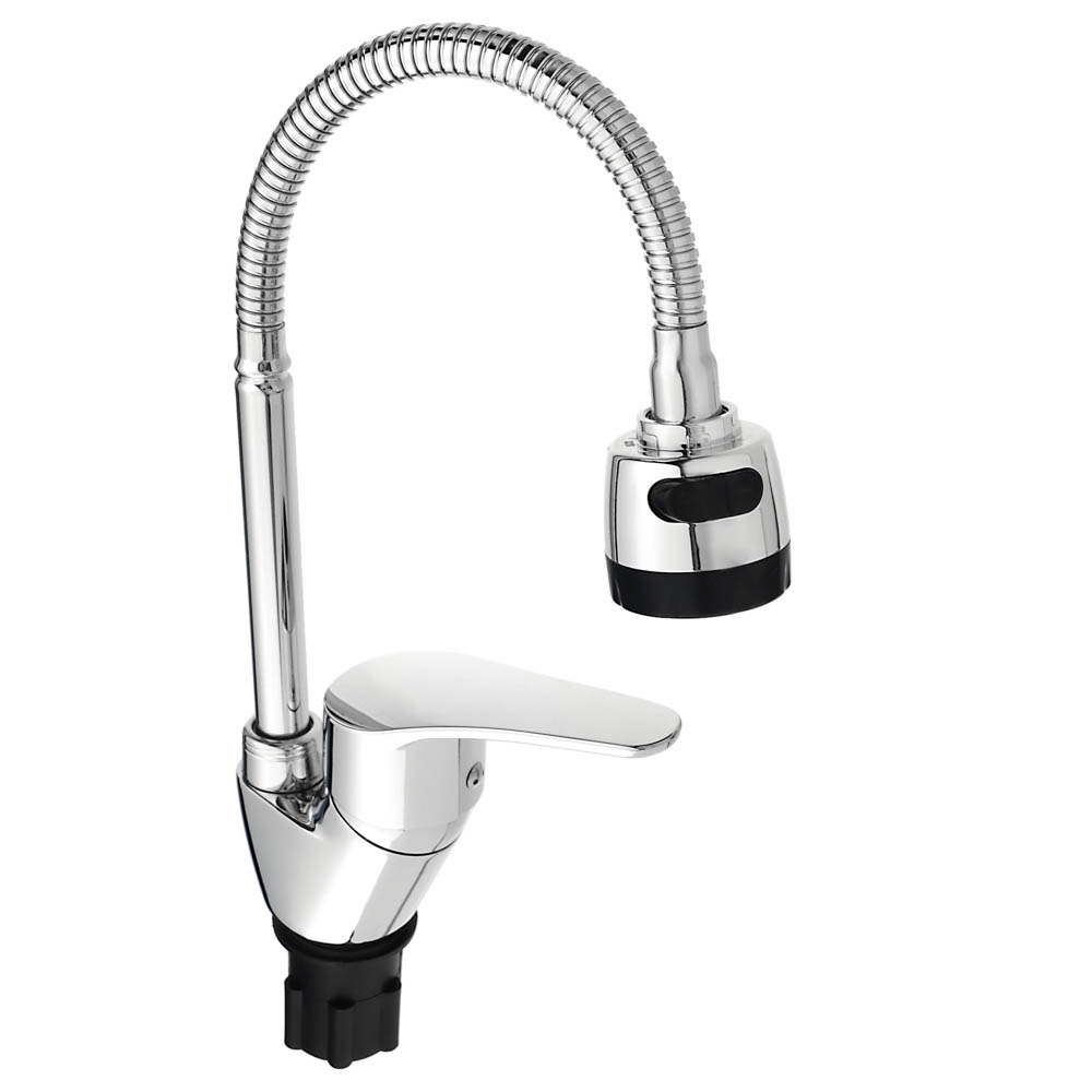 SoyuzKran Kitchen faucet, flexible spout, ceramic. cartridge 35mm, chrome, zinc, SK01-F106