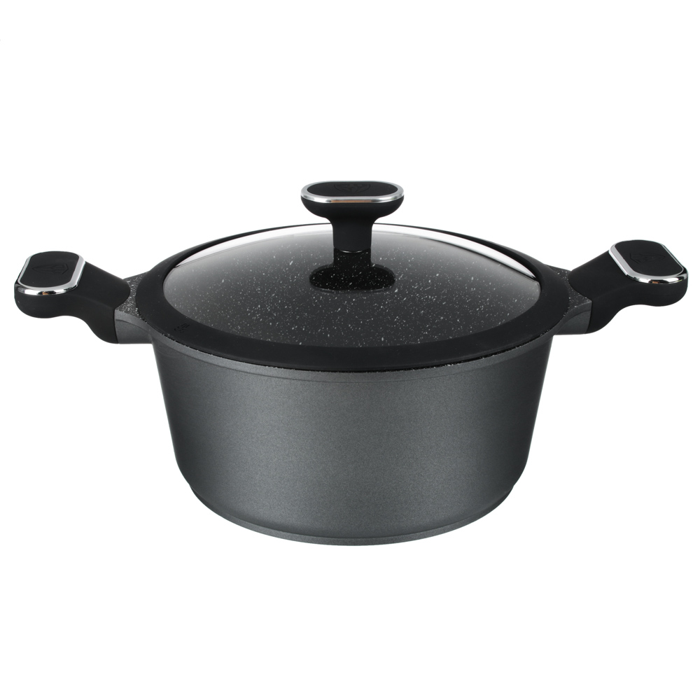 BY COLLECTION Cast saucepan with lid 4.3l, d=24cm, non-stick marble coating, induction
