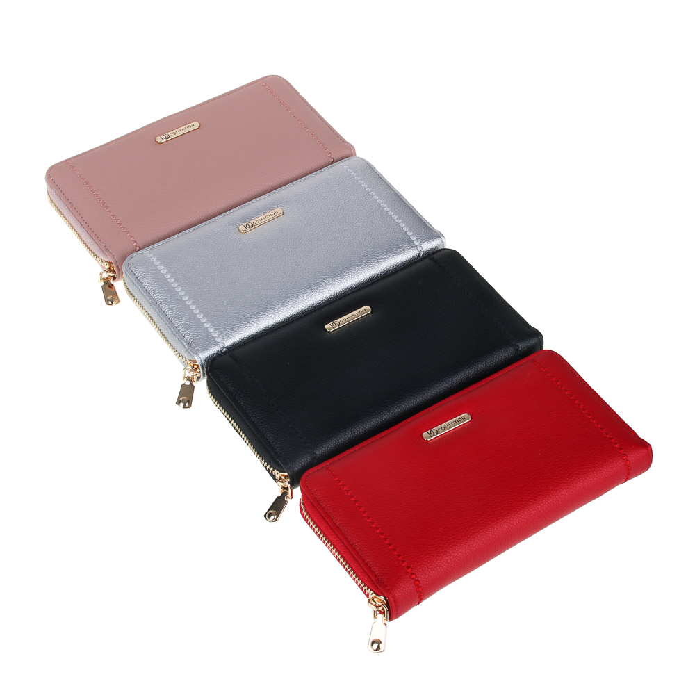 YL Women's wallet with zipper with compartment. for cards, bills, coins, PU, ​​19.5x10.5cm, 4 colors, KZh23-08