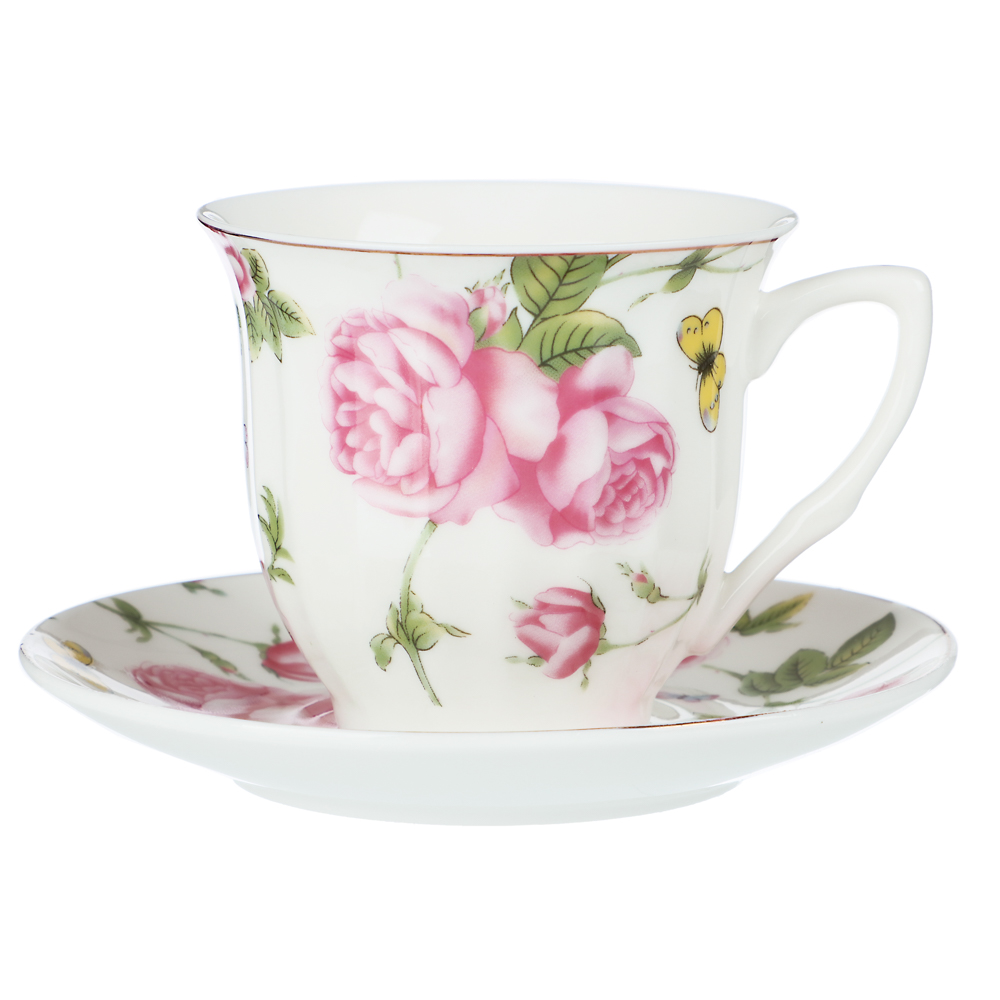 MILLIMI Rose Garden Tea Set 12 Ave., 220ml, 14cm, porcelain