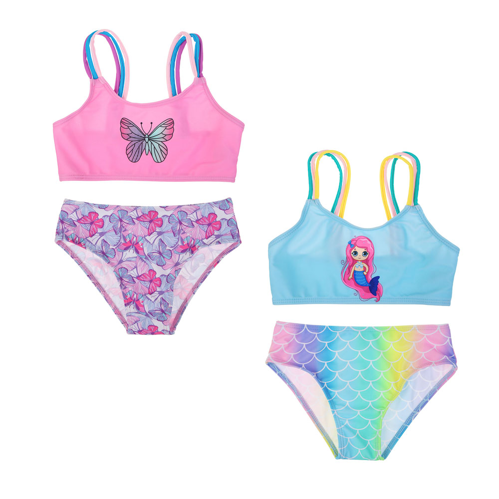 GALANTE Two-piece swimsuit for girls, size 98-104, size 110-116, size 122-128, 82%polye, 18%elast,