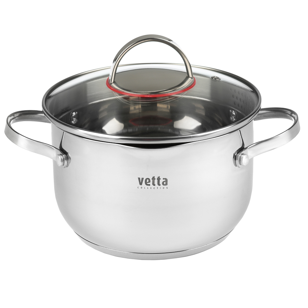 VETTA Birmingham Casserole 18x11.5cm, 2.7l, with glass. lid, induction