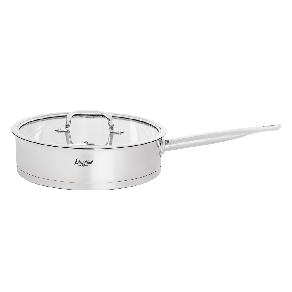 Ivlev Chef Royal Сотейник 26х7см 3,7л, со стекл. крышкой, индукция, нерж.сталь 18/10