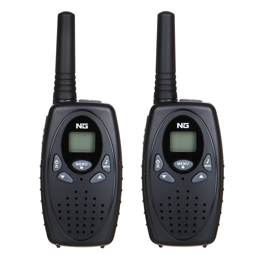 NG Walkie Talkie, frequency 446 MHz, 16 Channels, Power: 3xAA, set of 2 pieces