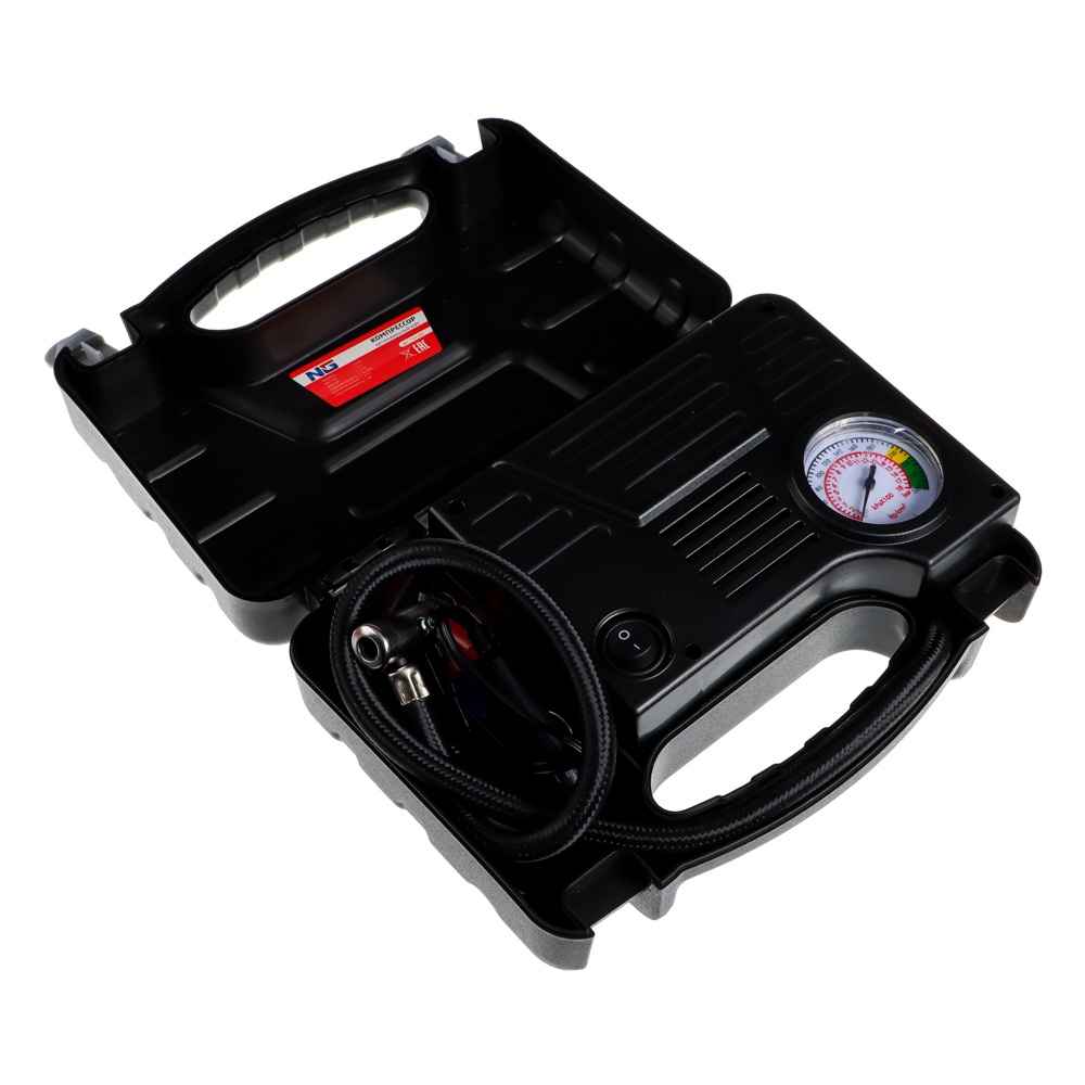NEW GALAXY Car compressor Case, 120W, 12l/min, 2.8m wire + adapters