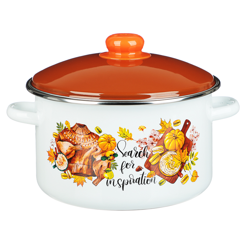 Autumn romance Enameled pan 4 l