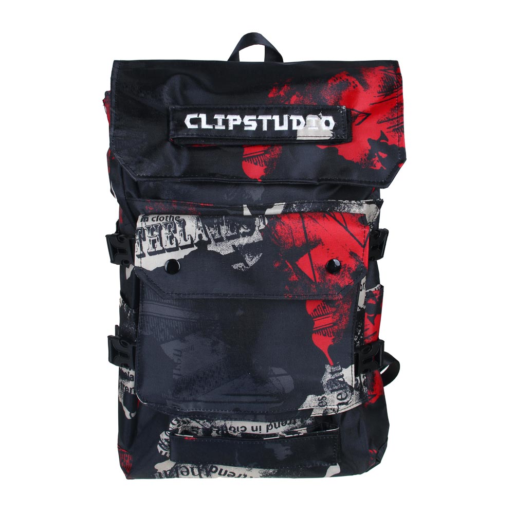 Backpack for teenagers 44x34x13cm, 1 compartment, 4 pockets, flap with Velcro, pocket with flat fasteners, nylon