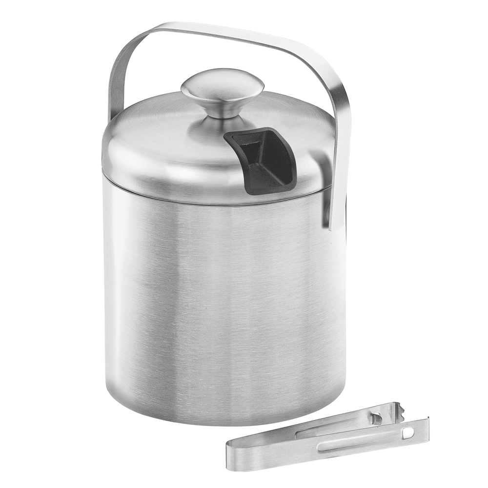 Tramontina Cosmos Ice bucket with lid and tongs, 1.4 l, stainless steel. steel, 64210/930