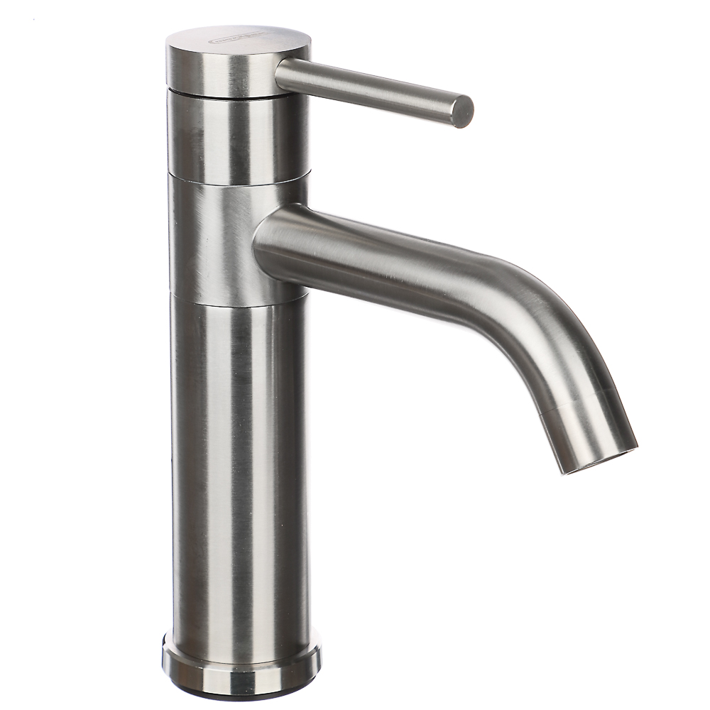 SoyuzCrane Sink mixer, high swivel, ceramic. cartridge 35mm, stainless steel steel, SS02-M132