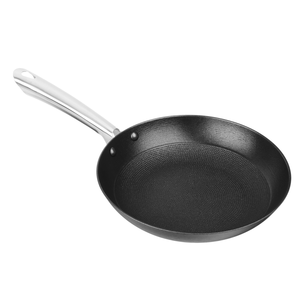 SATOSHI Cast iron frying pan, 26cm, non-stick coating, textured bottom